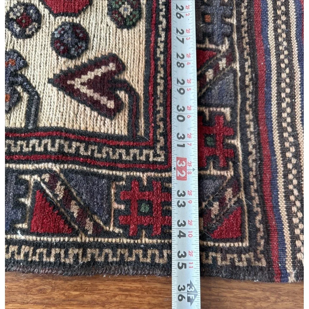 Kilim Wool‎ Foot Runner Caucasian Flatweave Rug Boho Decor 74 x 35 in